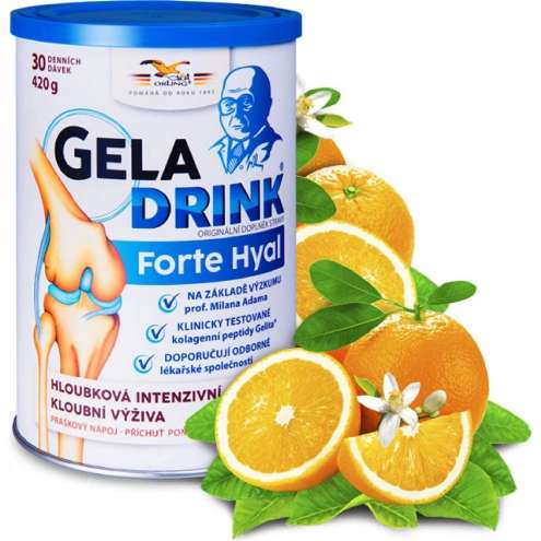 GELADRINK Forte Hyal Pomeranč - Supportive joint nutrition with orange flavour, 420 g